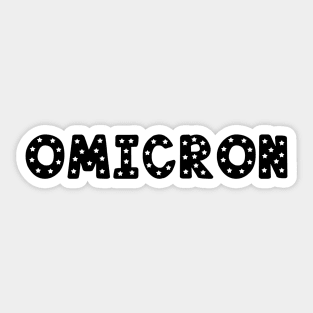 Omicron Star Letters Sticker